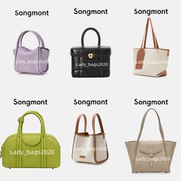 Songmont tas chocolade handtas canvas emmer luna tofu tassen ontwerper bowling portemonnee onderarm hobo schoudertas luxe grote bakken mini -koppeling shopping crossbody