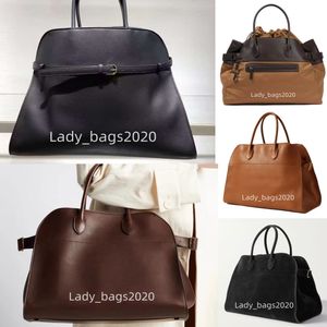 The Row Bag Margaux15 Totes Grote capaciteit Margaux 17 Handtas Park Tote Leer Luxe Dames Designer Camdem Platte schouderband Sluiting Margaux 15 Terrasse Portemonnee