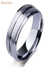 Newshe Tungsten Carbide Rings For Men Groove Ring 8mm Mens Wedding Band Charm Jewelry Gift Maat 813 TRX061 2103106767724