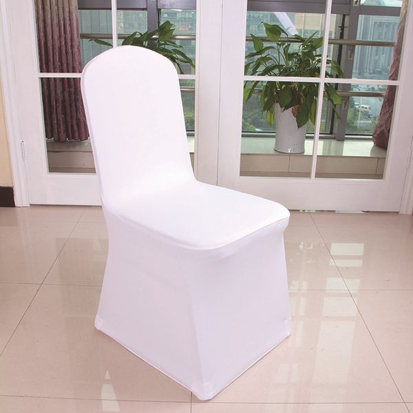 Nouvelle couverture de chaise blanche de saison de mariage housses de chaise de banquet d'hôtel extensible