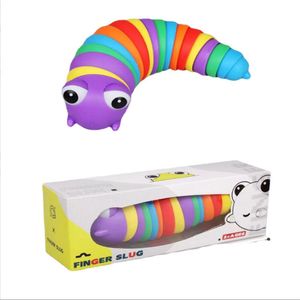 Fidget Toy Slug Articulé Flexible 3D Slug Joints Enroulés Soulager Le Stress Anti-Anxiété Jouets Sensoriels Pour Enfants Aldult DHL GRATUIT YT199501