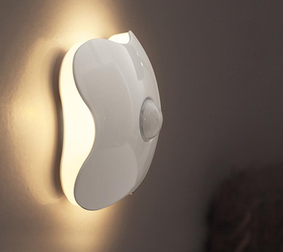 Newstyle LED sensor nachtlampje vier blad klaver lampen bewegingssensor pir intelligente menselijke lichaam inductielamp