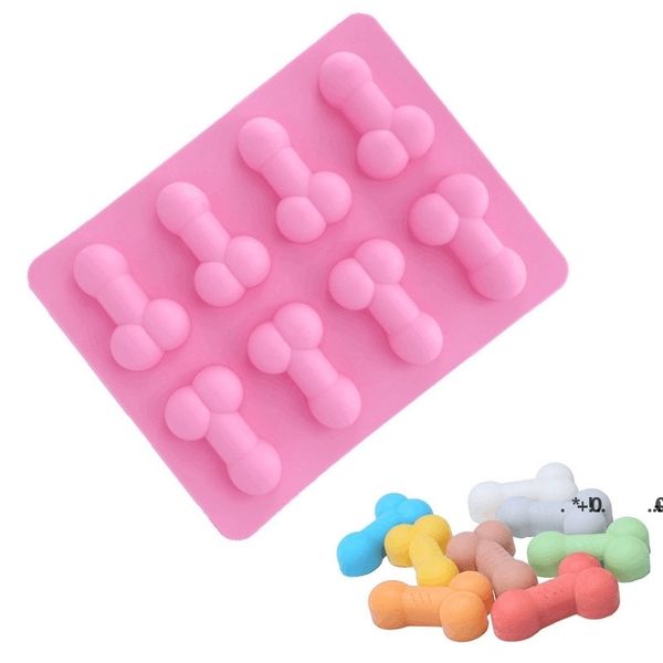 newSuper Pecker Ice Mould 8-Cavity Sexy Funny Ice Mould Tray for Bachelorette Party Candy Chocolate Jelly Cookie Fondant Mould EWB6728