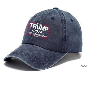 NEWTrump Hat 2024 Élection présidentielle américaine Casquette de baseball Chapeaux de fête Make America Great Again Casquettes de sport en coton noir CCA7283