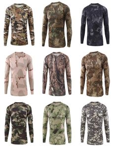 NewTShirt collants de musculation hommes séchage rapide camouflage à manches longues t-shirts Crossfit Compression Shirt9897955211