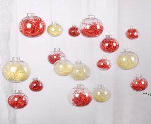 Début de bauble ornements de Noël balles de verre de Noël de Noël décoration 80 mm balles de Noël en verre transparent balles de mariage 3quot 80 mm ch6731873
