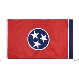 Newwholesale precio de fábrica 100% Poliéster 90 * 150 cm 3x5 pies Este Estados Unidos Tennessee bandera para la decoración EWD5726