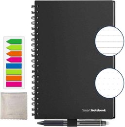 Newyes cuaderno borrable reutilizable inteligente Cuaderno en espiral A4 Bloc de notas de papel Cuaderno de bolsillo Diario Oficina Dibujo escolar Regalo NEW7179362