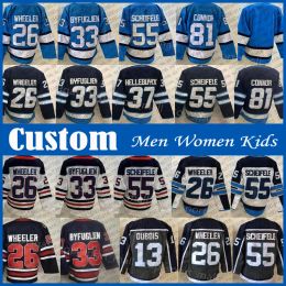 NewYorkJetsMark Scheifele Connor Hellebuyck hockeyshirt Custom Winnipeg Pierre Luc Dubois Wheeler Morrissey Lowry Dillon Gagner Connor