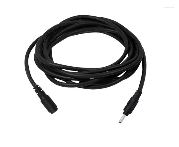 Neye DC Cable de extensión de alimentación Jack a conector macho de 5,5mm x 2,1mm para cámara de seguridad CCTV negro 16,5 pies 5M