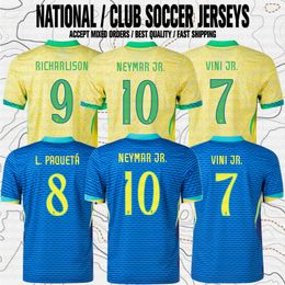 Neymar Vini Jr. Richarlison L. Paqueta Casemiro Brazilië Nationale ploeg Thuis Uit Heren Dames Kinderen Fans Spelerversie Voetbalshirt Voetbalshirts