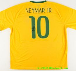 Neymard ondertekende handtekening gesigneerde auto -fans Topstees Jersey Shirts6890389