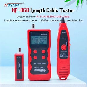 Rastreador de probador de Cable digital de NF-868 para RJ45, RJ11, BNC, USB, diafonía/cortocircuito/longitud de prueba de Cable de Metal antiinterferencias NF_868