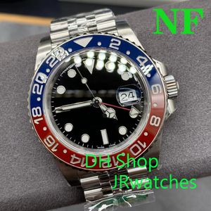 NF Clean Luxe Heren GMT Horloge Dubbele Tijdzone ETA 2836 3186 3285 Automatisch Mechanisch Duiken Linkerhand Groen Mode Wijnrood Sport Horlogedoos Keramisch Lichtgevend 40MM Luxu