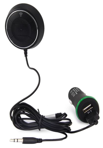 NFC Bluetooth V4.0 Kit de automóvil o receptor Aux llamado con manos libres de doble cargador USB micrófono incorporado7894104