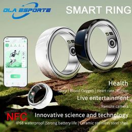 NFC Fitness Tracker SMART RING SLAAP SLAAP SLOTMETOMER BLOEDEN OXYGEN SMART RING IPX8 Waterdicht voor Health Heart Rate Monitor Smart Rings 240412