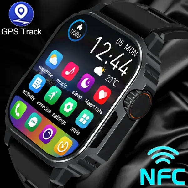 Reloj inteligente NFC para hombres y mujeres, pantalla AMOLED, tema personalizado, reloj de llamada Bluetooth, reloj inteligente deportivo para la salud de las mujeres para Apple Xiaomi Huawei