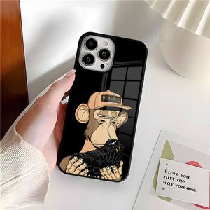 NFT APE Club Head Portret Telefoon Case PC+TPU voor Apple iPhone 14 Pro 13 11 12 Mini 6 8 7 Plus X XS XR Max Design Back Cover