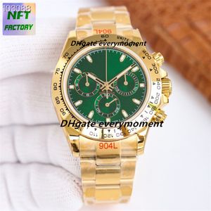 NFT Factory Herenhorloges 116508 116518 Automatisch mechanisch Tijdcode Cal.4130 Waterdicht horloge Saffier keramische ring Rubberen band Roestvrij stalen horloge-3