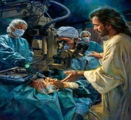 Ng a037 être toi ma vision jesus chirurgien oculaire décor intérieur hd peinture à l'huile sur toile art mural images 2001083263272