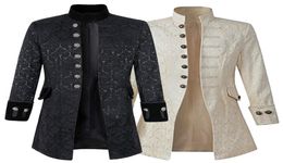 Nibesser mode steampunk hommes longs veste gothique à manches longues plus taille 2018 manteau d'automne avec bouton décoratif4058160