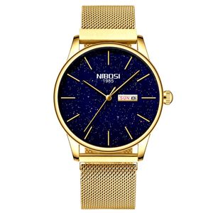 Nibosi 2020 Mens Horloges Mannelijke Mode Topmerk Luxe Staal Blauw Quartz Horloge Mannen Casual Sport Waterdichte Horloge Relogio Masculino