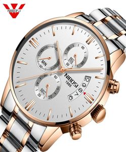 Nibosi Luxury Top Brand Watches Fashion Rose Gold Men Elegant Men Watch Imperproof Relogio Masculino Quartz Quartz pour Men1069376