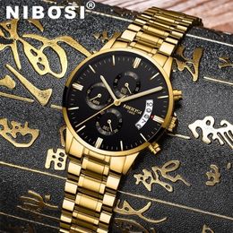 Nibosi Men Watches Luxury Famous Top Brand Mens Fashion Casual Dress Watch Militaire kwarts polshorloges Relogio Masculino Saat 220530