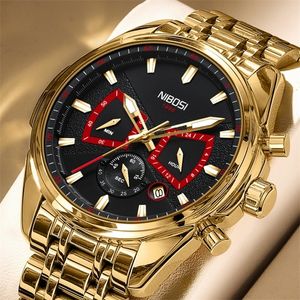 Nibosi Mens horloges topmerk luxe waterdichte waterdichte kwarts polswatch militaire sportwacht mannen voor automatische datum relogio masculino 220530