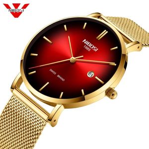 Nibosi Watch Men Chronograph Wrist Watch imperméable Date Creative Luxury Brand Swiss Relogo Masculino Male Genève Quartz Clock302B