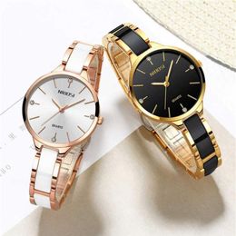 NIBOSI reloj de pulsera para mujer 2022, relojes de pulsera de cerámica, reloj creativo para mujer, reloj femenino, reloj femenino Montre Fem284L