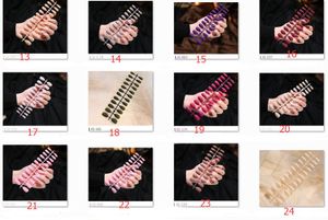 mooie kleuren matte kleuren Fabrikanten prijs puntige nagelstrips artikel 24 stuks mat afgewerkte slijtage nagel nagel Full Cover Tips Kunstnagels