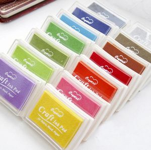 Tuin Nice Cute Big Craft Ink Pad Stempel Inktpad Set voor DIY Funny Work 15 Colors Fors Choice 200pcs / lot