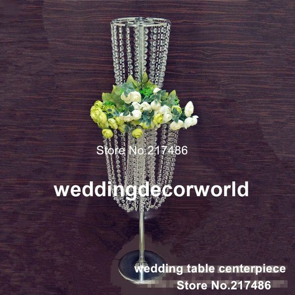 Niza diseño decoración pedestal acrílico cristal boda flor soporte centros de mesa para la venta decor0732