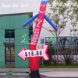 Bonito diseño inflable Sky Dancer Air Dancer bailarines publicitarios con pluma de flecha para Saler