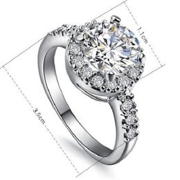 Bague en diamant Moissanite S925, joli Test positif 2CT 8 0MM D-E, bijoux de fiançailles pour femmes 197p