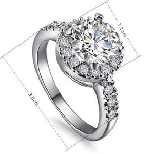 Nice-looking Test Positieve 2CT 8.0mm D-e Moissanite Diamond Ring S925 Engagement Sieraden voor Vrouwen
