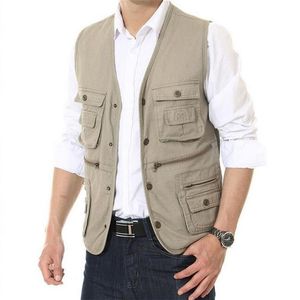 Mooi Heren Vest Multi-Pocket Pographer Hol Vest VogueWaistcoat Travellers Working Male258e