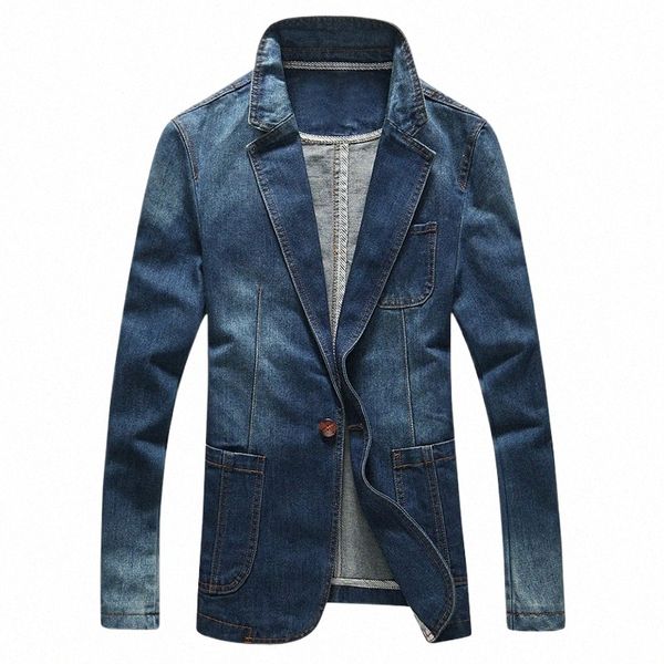 Niza Niza Tide Hombres Slim Fit Denim Chaqueta Traje Hombres Primavera Fi Marca Hombres Blazer Tendencia Jeans Trajes Traje Casual Jean Chaqueta d7sZ #