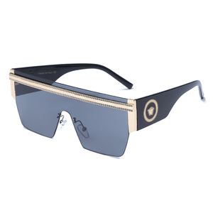 Beau miroir de police pour les lunettes de soleil classiques verres de créateurs de créateurs grands schéma de schéma de schéma de plage de plage verres de soleil uv400 Goggle avec 7 couleurs en option