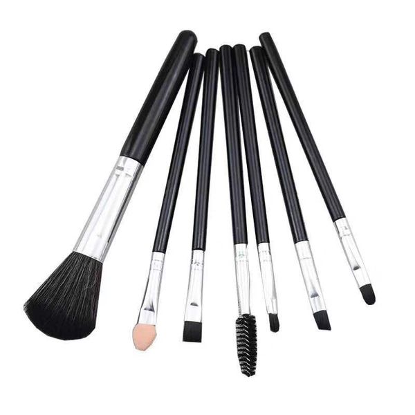 Buen precio, 7 uds, juego de brochas de maquillaje, brocha profesional para base de polvo, mezcla de rubor, sombra de ojos, labio, cosmético, Kit de maquillaje de ojos, herramientas