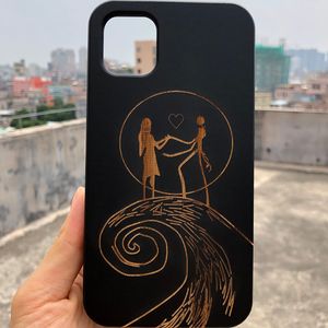 Mooie prijs zwart houten gevallen mobiele telefoon kersen hout cover volledige beschermhoes voor iPhone 12 pro max 13 11 7 plus