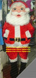 Nice Red Santa Claus mascotte kostuum mascotte Kerstmis Kriss Kringle volwassene met lange witte bossige baard nr. 1841 gratis schip