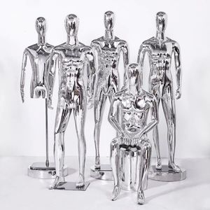Mooie zilveren heren etalagepop gegalvaniseerd model volledig op maat gemaakt