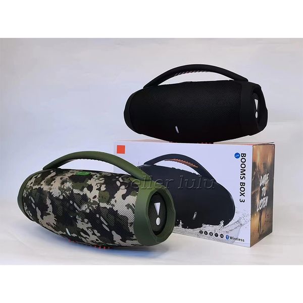 Nice Sound Boomsbox 3 Haut-parleur Bluetooth Stere 3D HIFI Subwoofer Mains Libres Extérieur Portable Subwoofers Stéréo Avec Boîte De Vente Au Détail Scellée