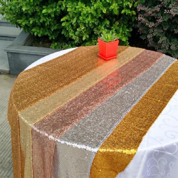Belle nappe carrée couverture de table longue pour les tables de décoration de fête de mariage paillettes vêtements de table nappe de mariage maison Textil337N