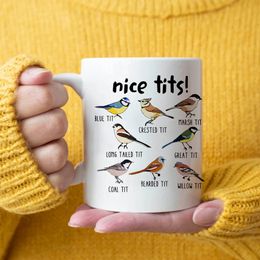 Nice seins tast 11oz en céramique Coffee Bird Regarder les passionnés POGRAMENT