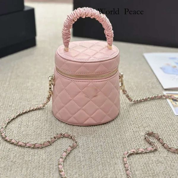 Nice Vanity Designer Womens Makeup Cross Body Boder Bodage Cosmetic Sacs Lady Clutch Sacs Top Real Cuir Purse Hand Chain Tote Sac Sier Buckle 625
