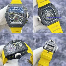 Nice Watch RM Watch Polshorloge RM11-02 Limited Zwart NTPT Materiaal Twee plaatsen timerhorloge Heren