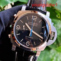 Bonito reloj Panerai Mens Serie Luminor Watch Mechanical Watch 44mm Negro PAM00524